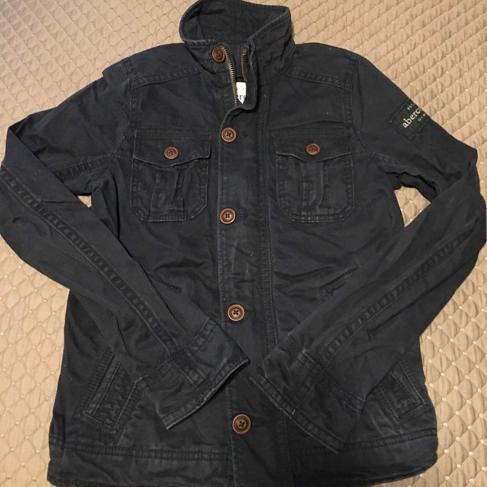 Abercrombie Kids Navy Blue Utility Jacket Youth Boys XL Coat